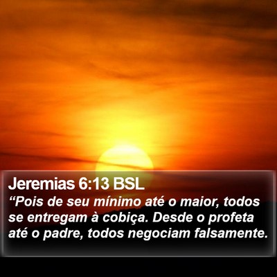 Jeremias 6:13 BSL Bible Verse Image