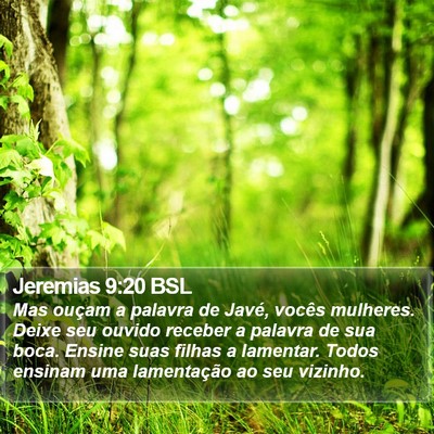 Jeremias 9:20 BSL Bible Verse Image