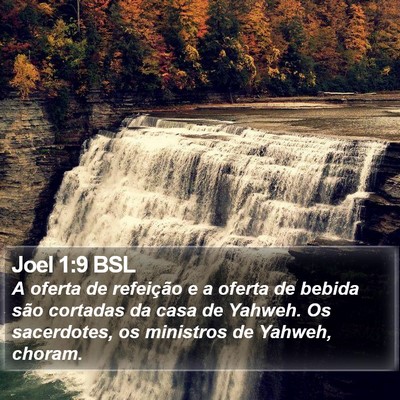Joel 1:9 BSL Bible Verse Image