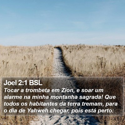 Joel 2:1 BSL Bible Verse Image