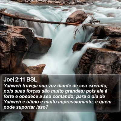 Joel 2:11 BSL Bible Verse Image