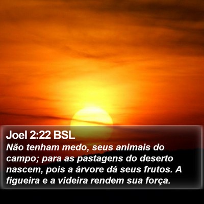 Joel 2:22 BSL Bible Verse Image