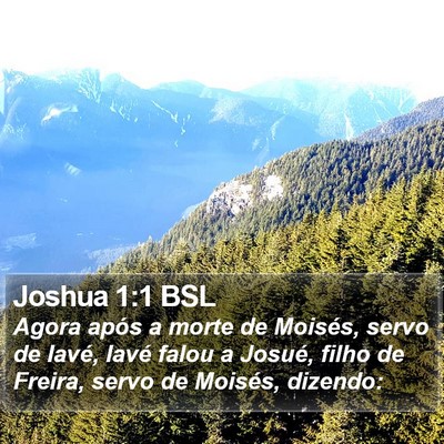 Joshua 1:1 BSL Bible Verse Image