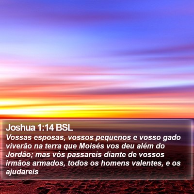 Joshua 1:14 BSL Bible Verse Image