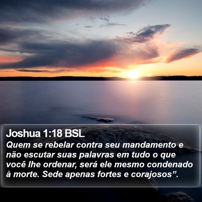 Joshua 1:18 BSL Bible Verse Image