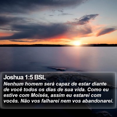 Joshua 1:5 BSL Bible Verse Image