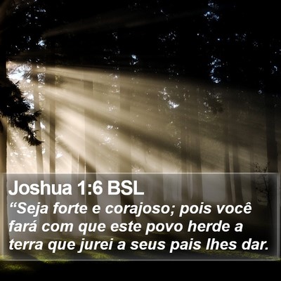 Joshua 1:6 BSL Bible Verse Image