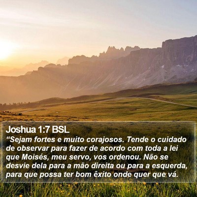 Joshua 1:7 BSL Bible Verse Image