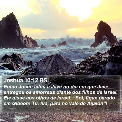 Joshua 10:12 BSL Bible Verse Image
