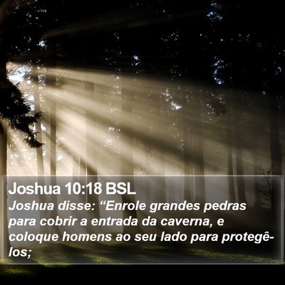 Joshua 10:18 BSL Bible Verse Image