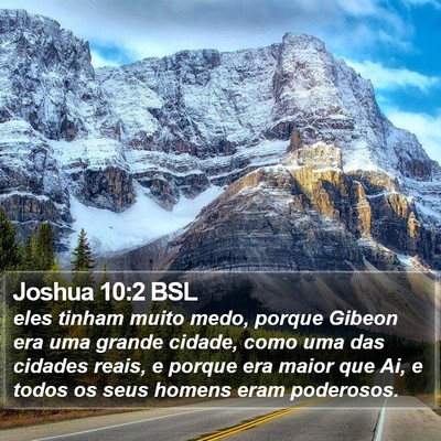 Joshua 10:2 BSL Bible Verse Image