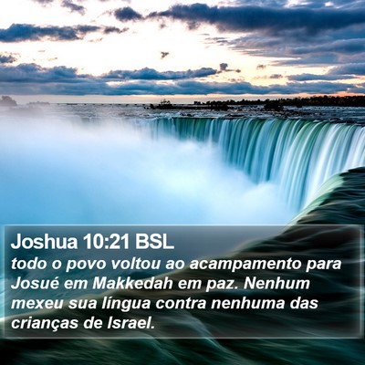 Joshua 10:21 BSL Bible Verse Image