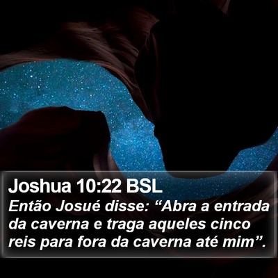 Joshua 10:22 BSL Bible Verse Image