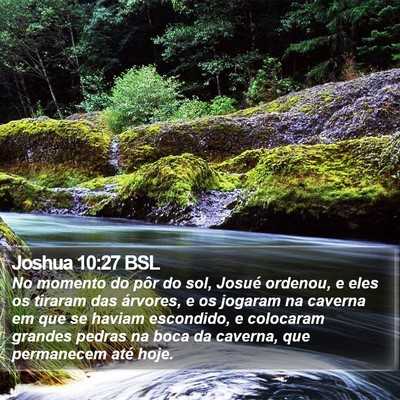 Joshua 10:27 BSL Bible Verse Image