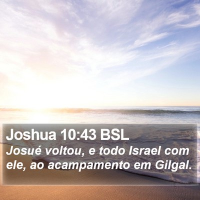 Joshua 10:43 BSL Bible Verse Image