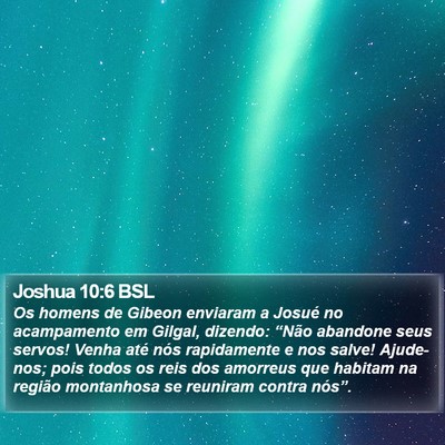 Joshua 10:6 BSL Bible Verse Image