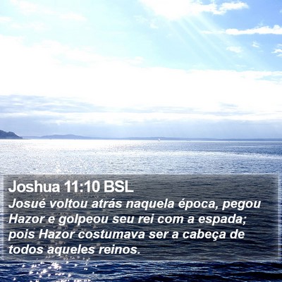 Joshua 11:10 BSL Bible Verse Image