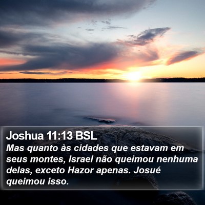 Joshua 11:13 BSL Bible Verse Image