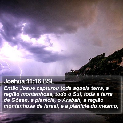 Joshua 11:16 BSL Bible Verse Image