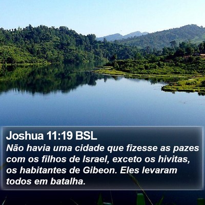 Joshua 11:19 BSL Bible Verse Image