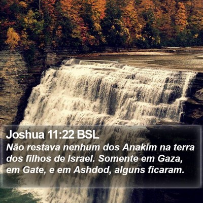 Joshua 11:22 BSL Bible Verse Image