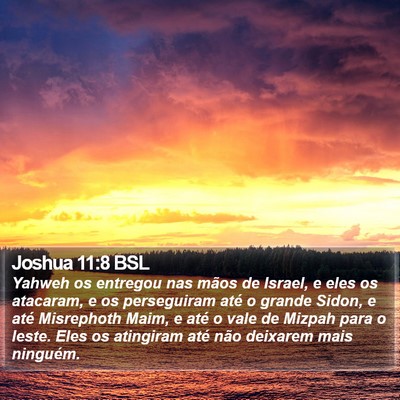 Joshua 11:8 BSL Bible Verse Image