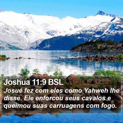 Joshua 11:9 BSL Bible Verse Image
