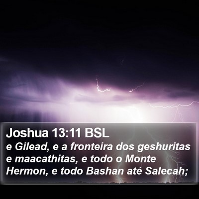 Joshua 13:11 BSL Bible Verse Image