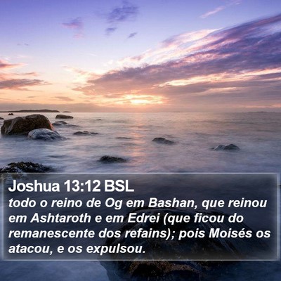 Joshua 13:12 BSL Bible Verse Image