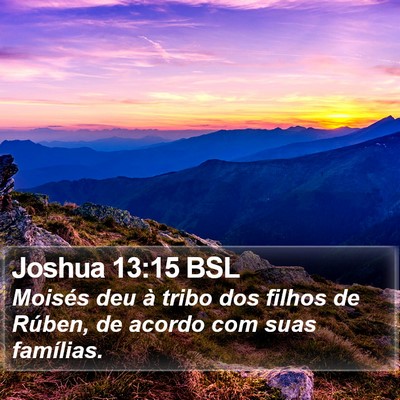 Joshua 13:15 BSL Bible Verse Image