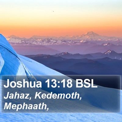 Joshua 13:18 BSL Bible Verse Image