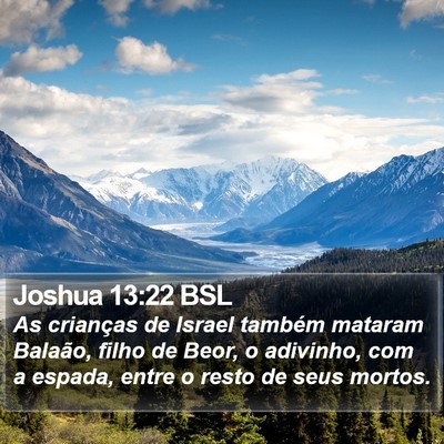 Joshua 13:22 BSL Bible Verse Image