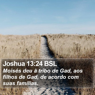 Joshua 13:24 BSL Bible Verse Image