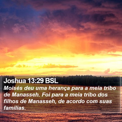 Joshua 13:29 BSL Bible Verse Image