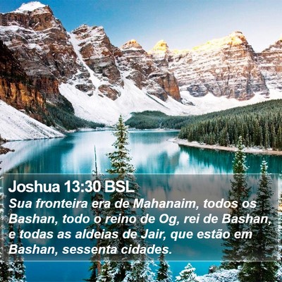 Joshua 13:30 BSL Bible Verse Image