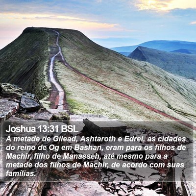 Joshua 13:31 BSL Bible Verse Image