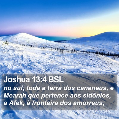 Joshua 13:4 BSL Bible Verse Image