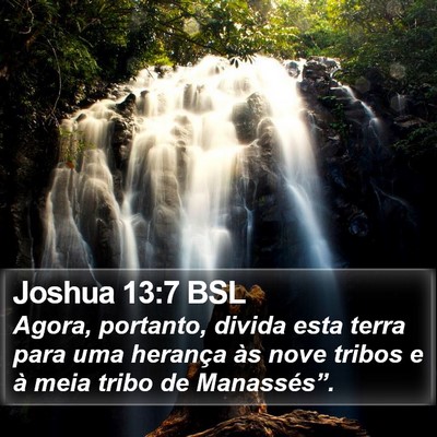 Joshua 13:7 BSL Bible Verse Image
