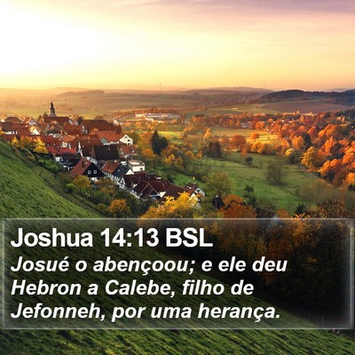 Joshua 14:13 BSL Bible Verse Image