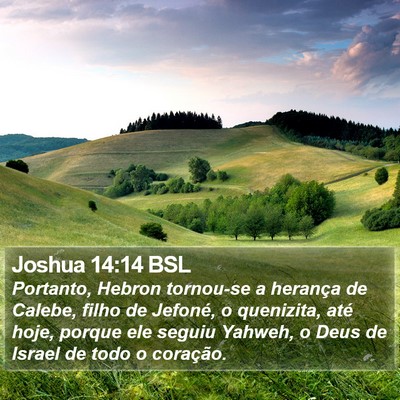 Joshua 14:14 BSL Bible Verse Image