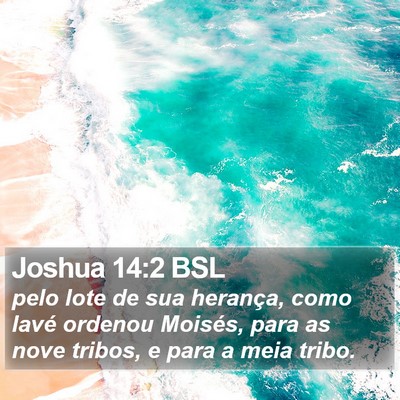 Joshua 14:2 BSL Bible Verse Image