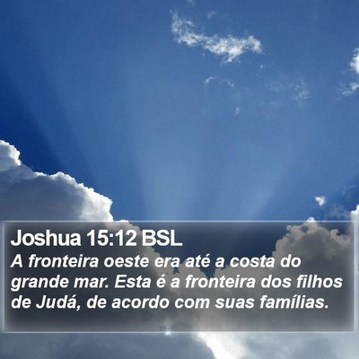 Joshua 15:12 BSL Bible Verse Image