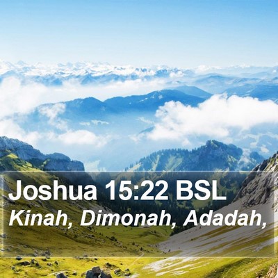Joshua 15:22 BSL Bible Verse Image