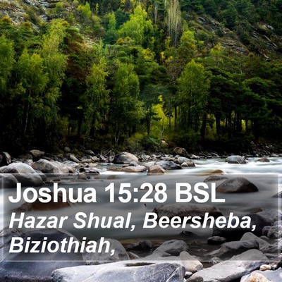 Joshua 15:28 BSL Bible Verse Image