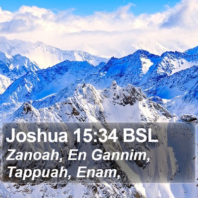 Joshua 15:34 BSL Bible Verse Image
