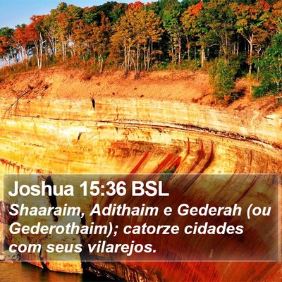 Joshua 15:36 BSL Bible Verse Image
