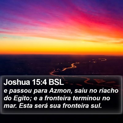 Joshua 15:4 BSL Bible Verse Image