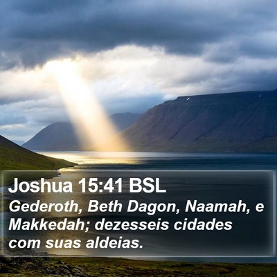 Joshua 15:41 BSL Bible Verse Image