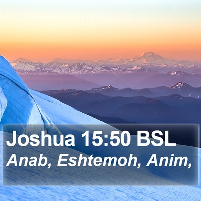 Joshua 15:50 BSL Bible Verse Image