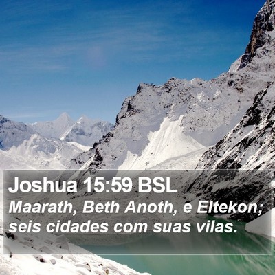 Joshua 15:59 BSL Bible Verse Image